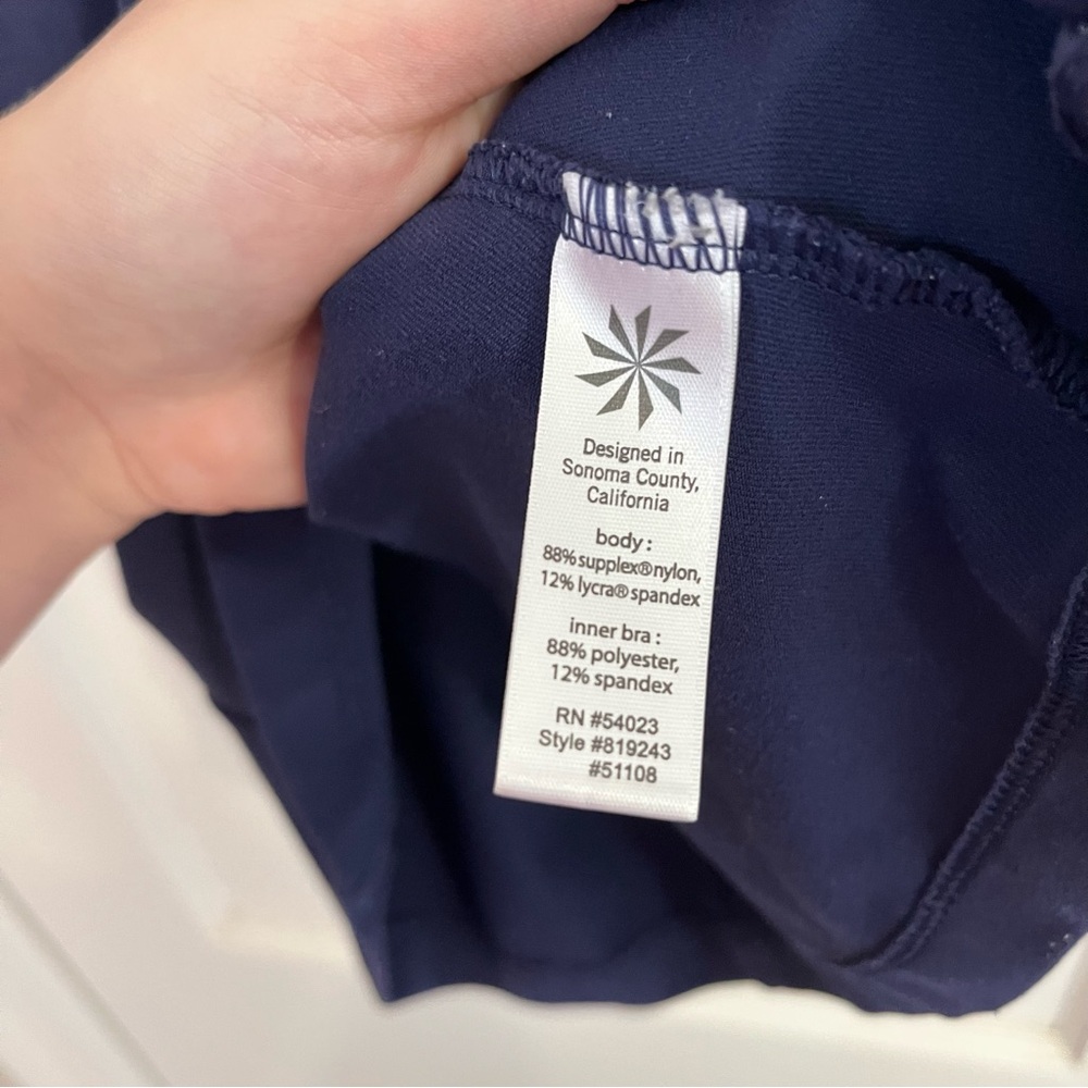 Athleta Navy Blue Racerback Tank Top - Picture 4 of 4
